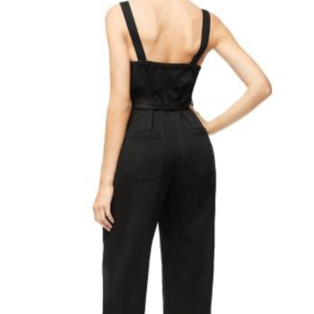 Good American Womens Cropped Leg Overall Jumpsuit - Picture 3 of 5